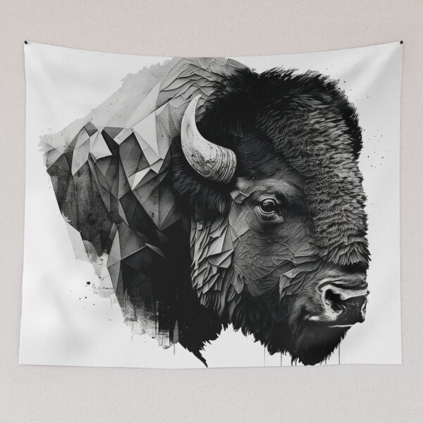 Item preview, Black and White Bison Animals t-shirt designed and sold by AmicArter.