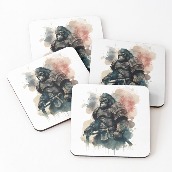 Item preview, Samurai Gorilla Watercolor designed and sold by AdvancedApe.