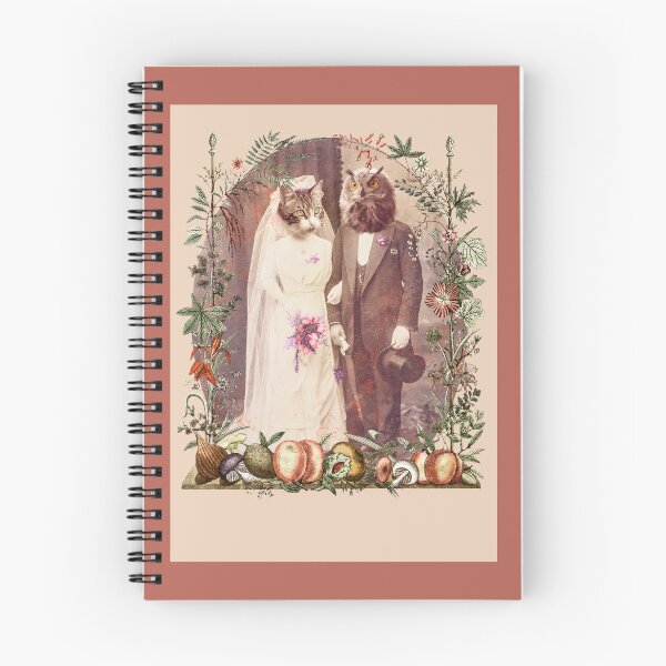 Item preview, Peachy Victorian Owl and Pussycat Valentine Wedding Greeting Card Sticker Design Stationery designed and sold by sandpaperdaisy.