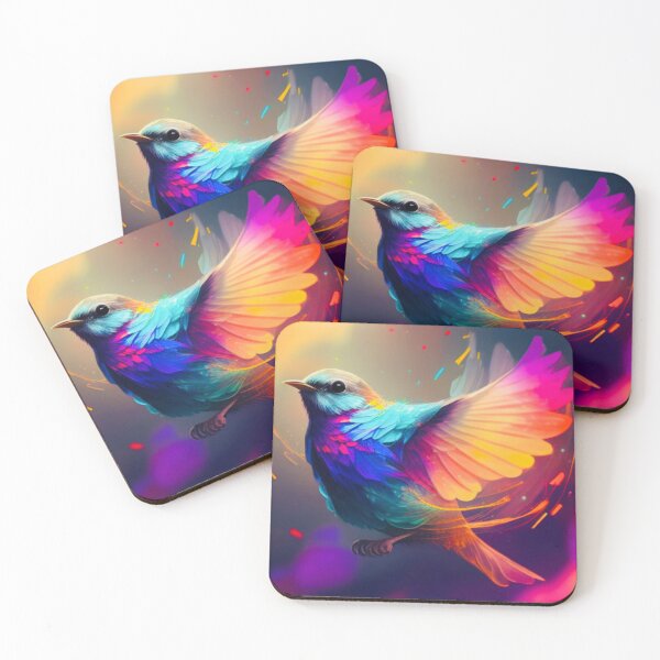 Item preview, Colorful bird flapping wings designed and sold by baksuart.