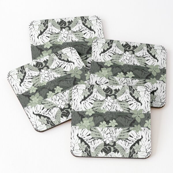 Item preview, Green Hawaiian Monstera Bark Cloth  designed and sold by J Marielle Designs.