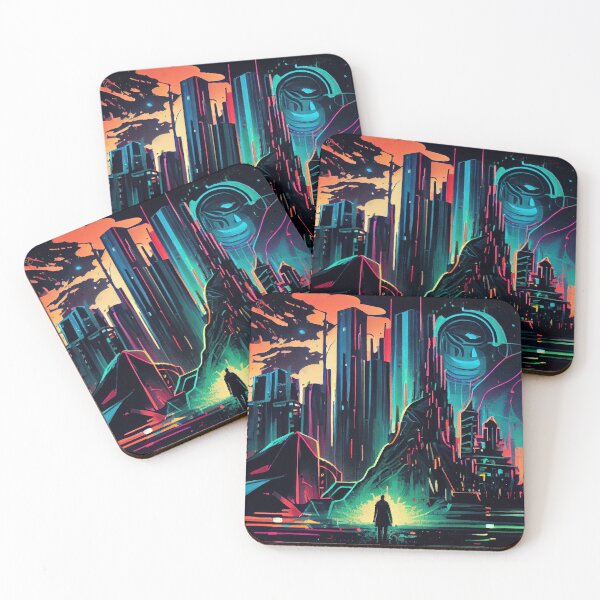 Item preview, Abstract Sci-Fi Futuristic Cityscape Skyline Digital Painting  designed and sold by NateFellhauer.