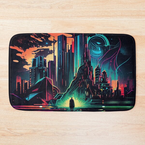 Item preview, Abstract Sci-Fi Futuristic Cityscape Skyline Digital Painting  designed and sold by NateFellhauer.