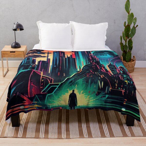 Item preview, Abstract Sci-Fi Futuristic Cityscape Skyline Digital Painting  designed and sold by NateFellhauer.