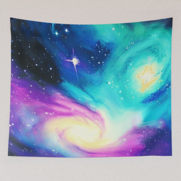 Item preview, Purple Blue Galaxy Nebula Photographic Print designed and sold by skolfid brows ⭐⭐⭐⭐⭐ (5.0).
