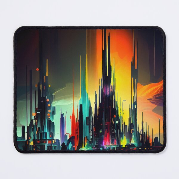 Item preview, Abstract Sci-Fi Futuristic Cityscape Skyline Digital Painting  designed and sold by NateFellhauer.