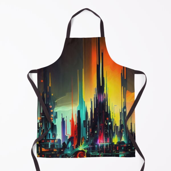 Item preview, Abstract Sci-Fi Futuristic Cityscape Skyline Digital Painting  designed and sold by NateFellhauer.