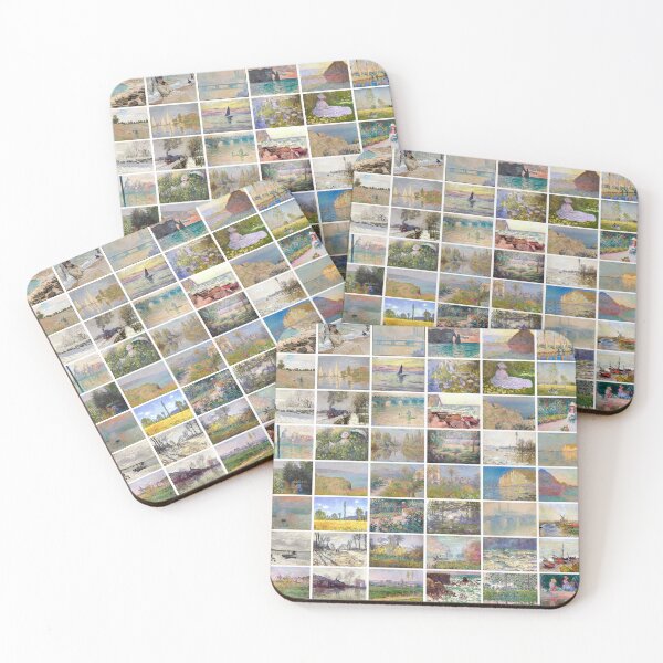 Item preview, Colección de cuadros antiguos de Claude Monet dispuestos en forma de collage. paisaje, cartel designed and sold by Michael Dietrich.