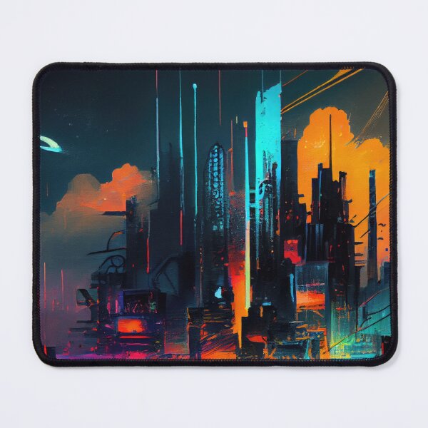 Item preview, Abstract Sci-Fi Futuristic Cityscape Skyline Digital Painting  designed and sold by NateFellhauer.