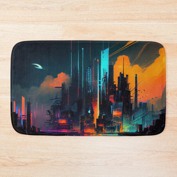 Item preview, Abstract Sci-Fi Futuristic Cityscape Skyline Digital Painting  designed and sold by NateFellhauer.