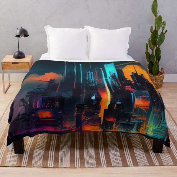 Item preview, Abstract Sci-Fi Futuristic Cityscape Skyline Digital Painting  designed and sold by NateFellhauer.