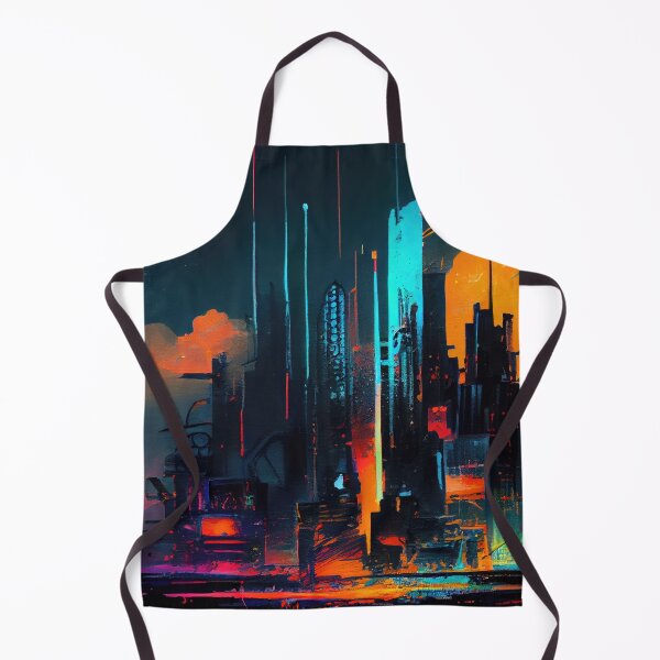 Item preview, Abstract Sci-Fi Futuristic Cityscape Skyline Digital Painting designed and sold by NateFellhauer.