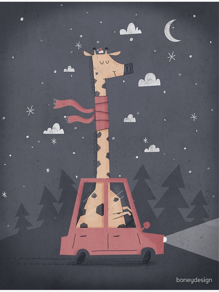Giraffing Home for Christmas by boneydesign