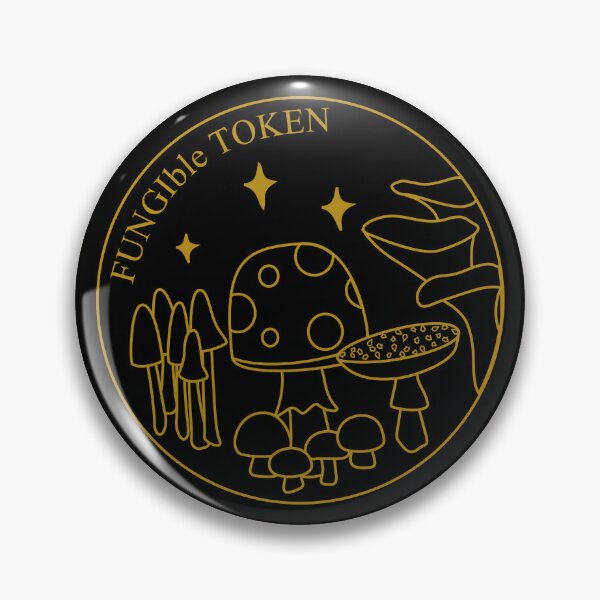 Item preview, Fungi(ble) Token - black designed and sold by chrispy doodles.