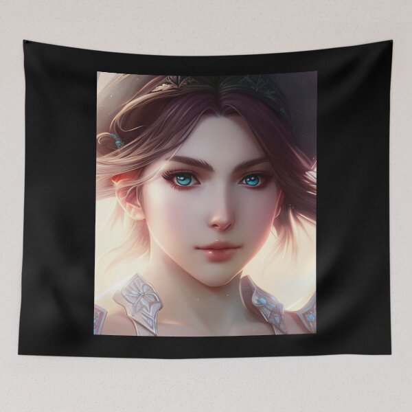 Item preview, Anime Girl - Hyper-Realistic Portrait designed and sold by MtWoodsonSales.