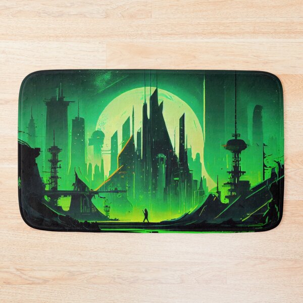 Item preview, Abstract Sci-Fi Futuristic Cityscape Skyline Digital Painting  designed and sold by NateFellhauer.