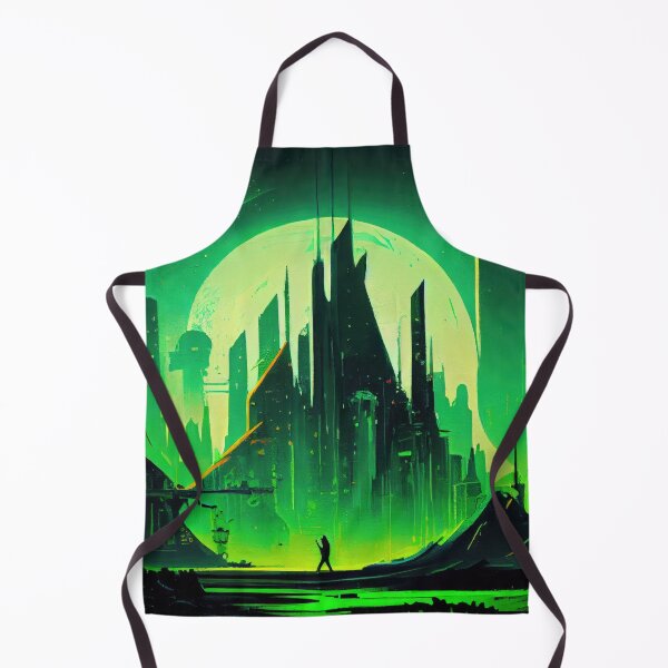 Item preview, Abstract Sci-Fi Futuristic Cityscape Skyline Digital Painting designed and sold by NateFellhauer.