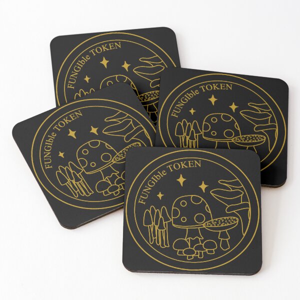 Item preview, Fungi(ble) Token - black designed and sold by chrispy doodles.