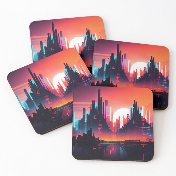 Item preview, Abstract Sci-Fi Futuristic Cityscape Skyline Digital Painting  designed and sold by NateFellhauer.