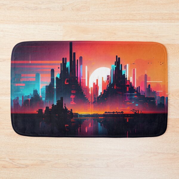 Item preview, Abstract Sci-Fi Futuristic Cityscape Skyline Digital Painting  designed and sold by NateFellhauer.