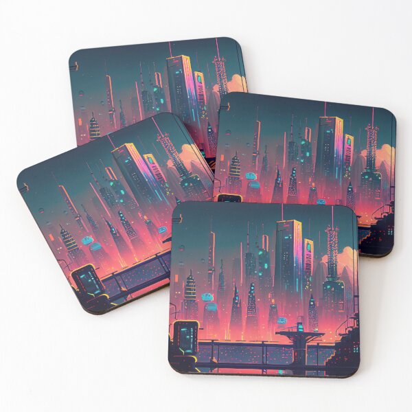 Item preview, Abstract Sci-Fi Futuristic Cityscape Skyline Digital Painting  designed and sold by NateFellhauer.
