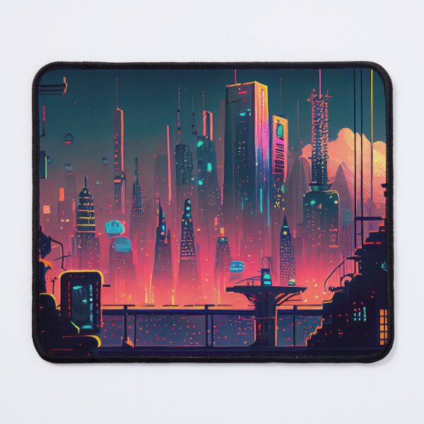 Item preview, Abstract Sci-Fi Futuristic Cityscape Skyline Digital Painting  designed and sold by NateFellhauer.
