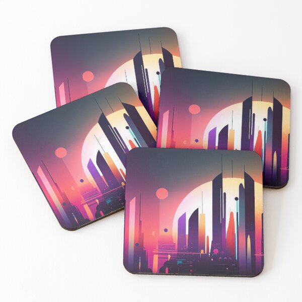 Item preview, Abstract Sci-Fi Futuristic Cityscape Skyline Digital Painting  designed and sold by NateFellhauer.