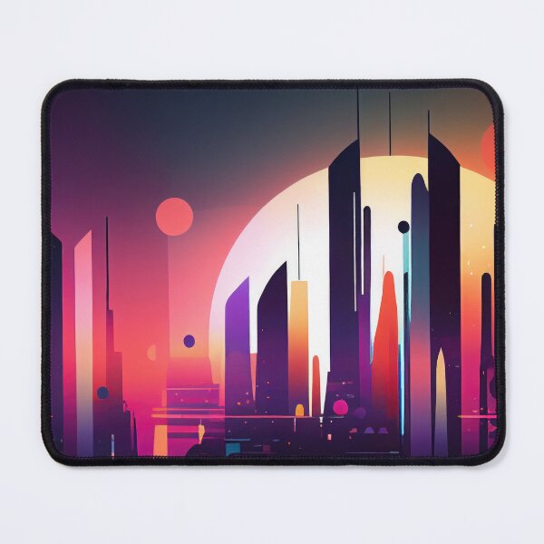 Item preview, Abstract Sci-Fi Futuristic Cityscape Skyline Digital Painting  designed and sold by NateFellhauer.