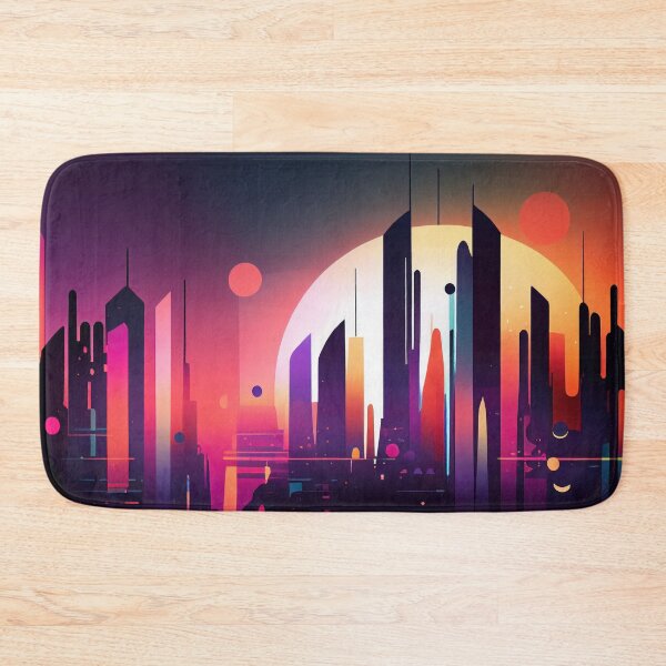 Item preview, Abstract Sci-Fi Futuristic Cityscape Skyline Digital Painting  designed and sold by NateFellhauer.