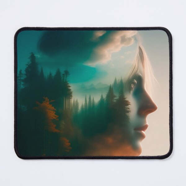 Item preview, Face Silhouette and Nature: Harmony in Double Exposure designed and sold by SweetMagicDream.