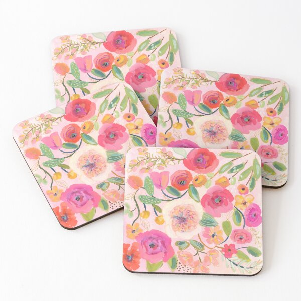 Item preview, Pink Floral Art Print designed and sold by Suzanne Allard Design.