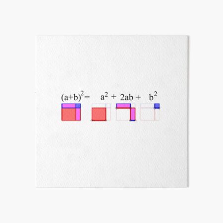 Visualization of Binomial Expansion for the 2nd Power  #Visualization #Binomial #Expansion #Power Art Board Print