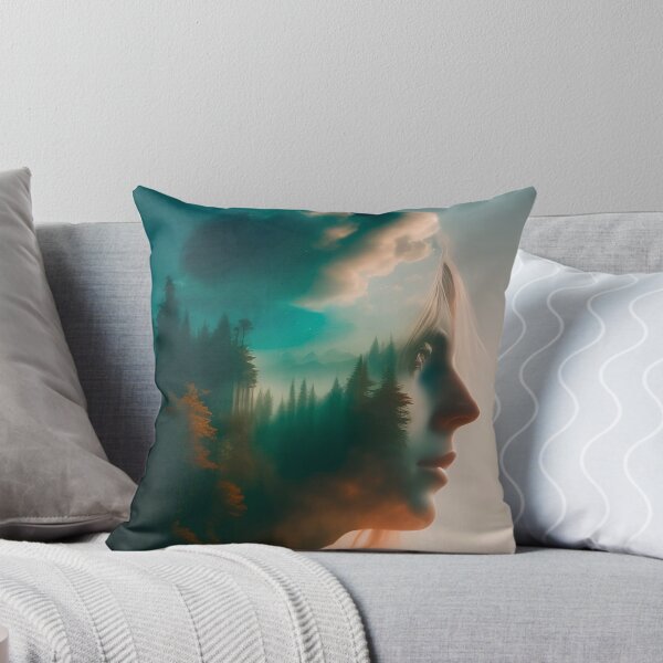 Item preview, Face Silhouette and Nature: Harmony in Double Exposure designed and sold by SweetMagicDream.