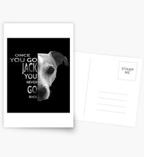 Once You Go Jack You never go Back Jack Russell Terrier T-Shirt for Dog Lover Postkarten