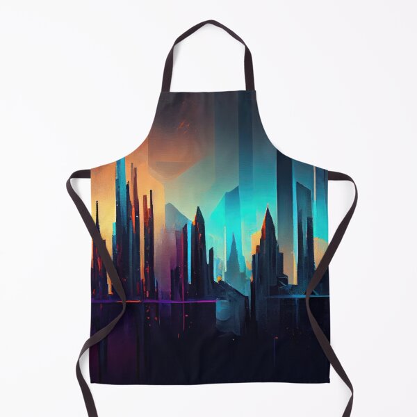 Item preview, Abstract Sci-Fi Futuristic Cityscape Skyline Digital Painting  designed and sold by NateFellhauer.