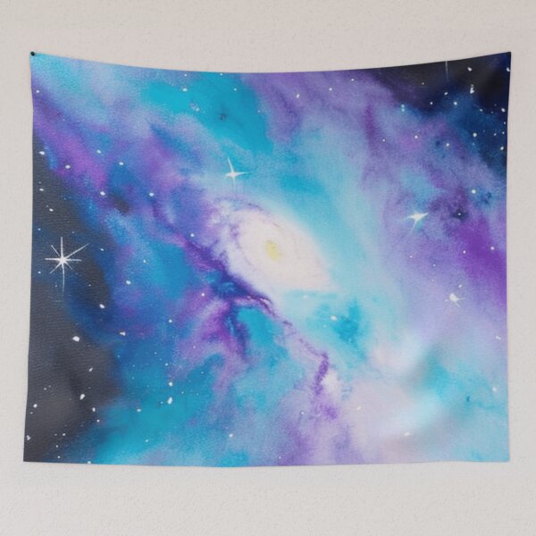 Item preview, Purple Blue Galaxy Nebula Photographic Print designed and sold by skolfid brows ⭐⭐⭐⭐⭐ (5.0).