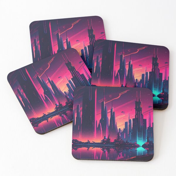 Item preview, Abstract Sci-Fi Futuristic Cityscape Skyline Digital Painting  designed and sold by NateFellhauer.
