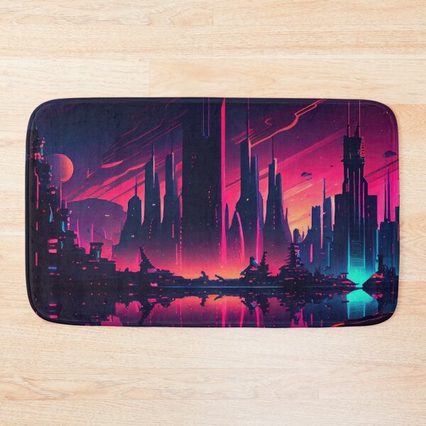 Item preview, Abstract Sci-Fi Futuristic Cityscape Skyline Digital Painting  designed and sold by NateFellhauer.
