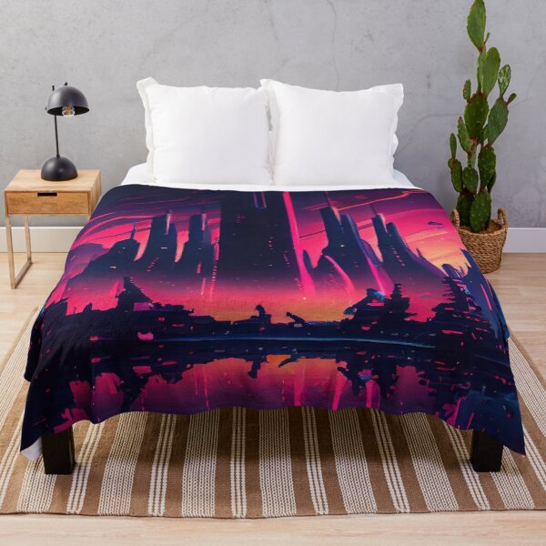 Item preview, Abstract Sci-Fi Futuristic Cityscape Skyline Digital Painting  designed and sold by NateFellhauer.