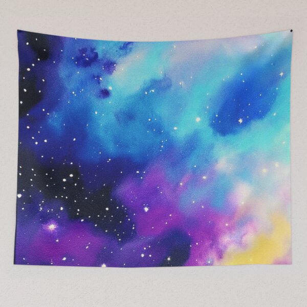 Item preview, Purple Blue Galaxy Nebula Photographic Print designed and sold by skolfid brows ⭐⭐⭐⭐⭐ (5.0).