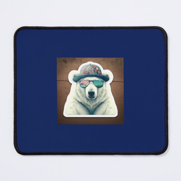 Item preview, Polar Bear with Hippie Hat designed and sold by Bleknervin.
