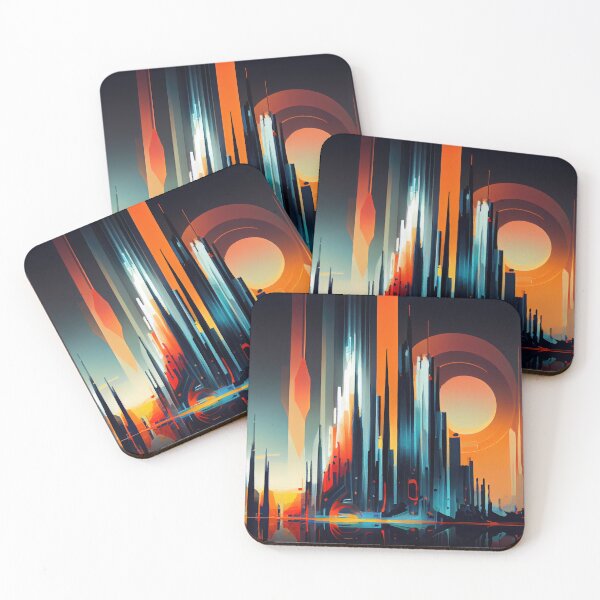 Item preview, Abstract Sci-Fi Futuristic Cityscape Skyline Digital Painting  designed and sold by NateFellhauer.
