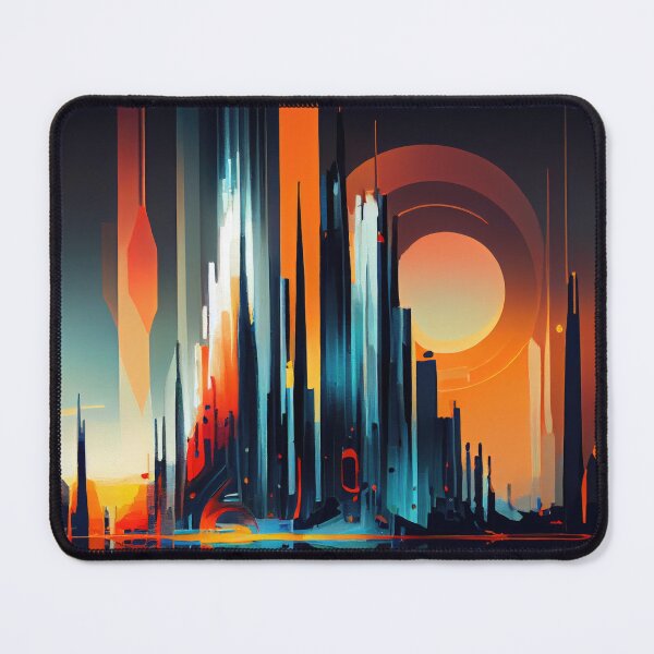Item preview, Abstract Sci-Fi Futuristic Cityscape Skyline Digital Painting  designed and sold by NateFellhauer.
