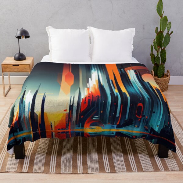 Item preview, Abstract Sci-Fi Futuristic Cityscape Skyline Digital Painting  designed and sold by NateFellhauer.
