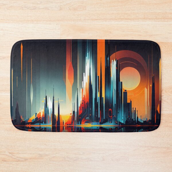 Item preview, Abstract Sci-Fi Futuristic Cityscape Skyline Digital Painting  designed and sold by NateFellhauer.