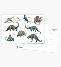 Dinosaurier-Montage Postkarten
