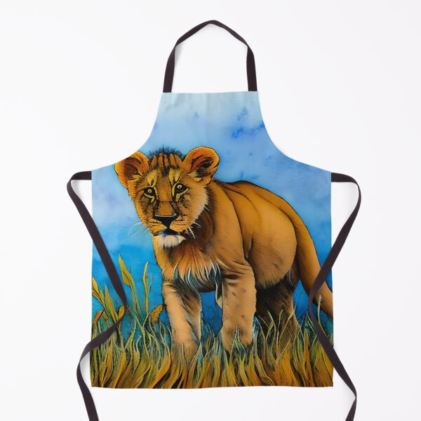 Item preview, Cute Baby Lion Cub Watercolor Digital Art Perfect original artwork for a baby or child's room. designed and sold by SeaStories88.