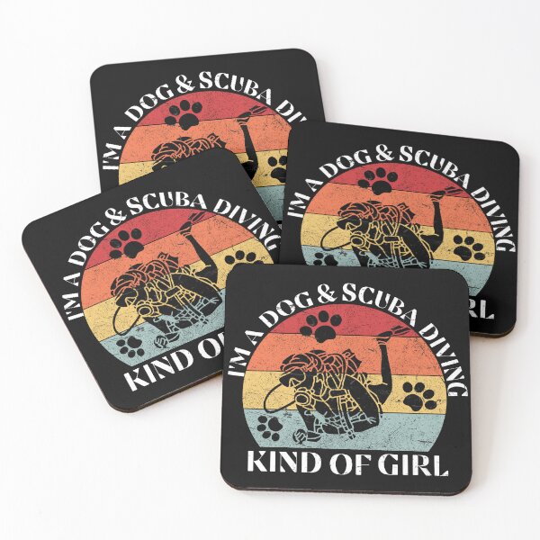 Item preview, I'm A Dog & Scuba Diving Kind of Girl Women Dog Lover retro vintage gift idea for a scuba and dogs lover girl  designed and sold by Live  Today.