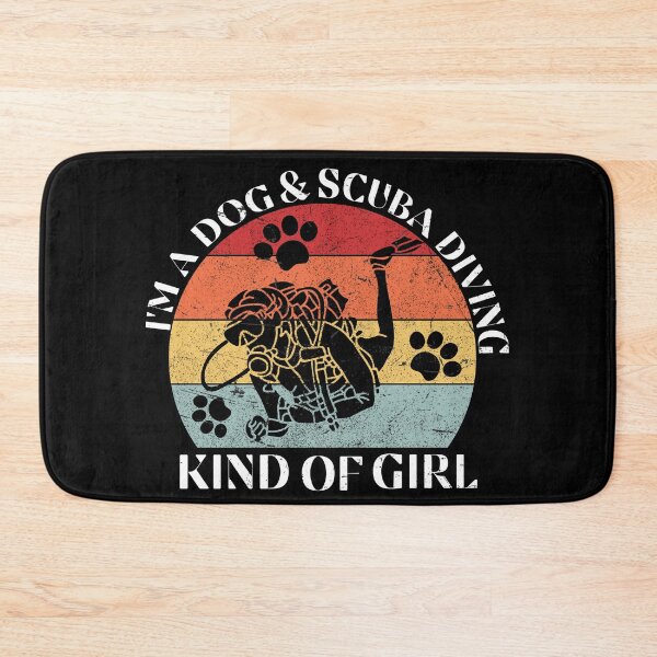 Item preview, I'm A Dog & Scuba Diving Kind of Girl Women Dog Lover retro vintage gift idea for a scuba and dogs lover girl  designed and sold by Live  Today.