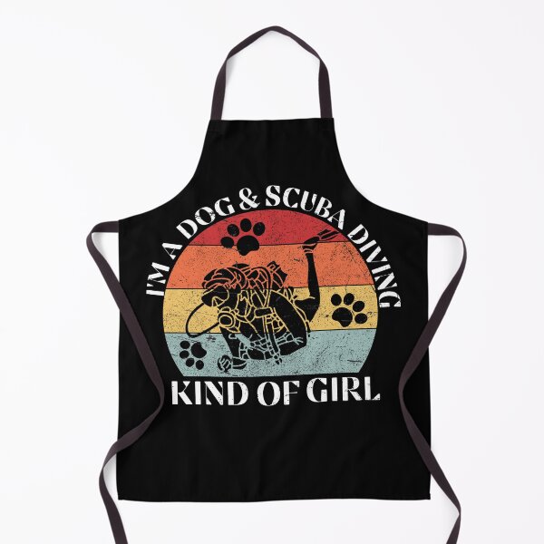 Item preview, I'm A Dog & Scuba Diving Kind of Girl Women Dog Lover retro vintage gift idea for a scuba and dogs lover girl  designed and sold by Live  Today.